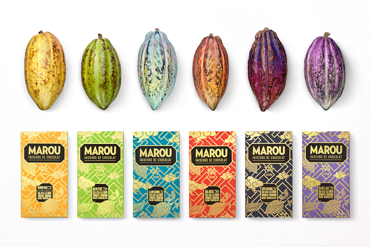 Marou Origin Ba Ria 76% Cacao Dark Chocolate 3-Pack | Vietnam Single  Origin, Dairy Free, Gluten Free, Soy Free | 3 x 80g Bar