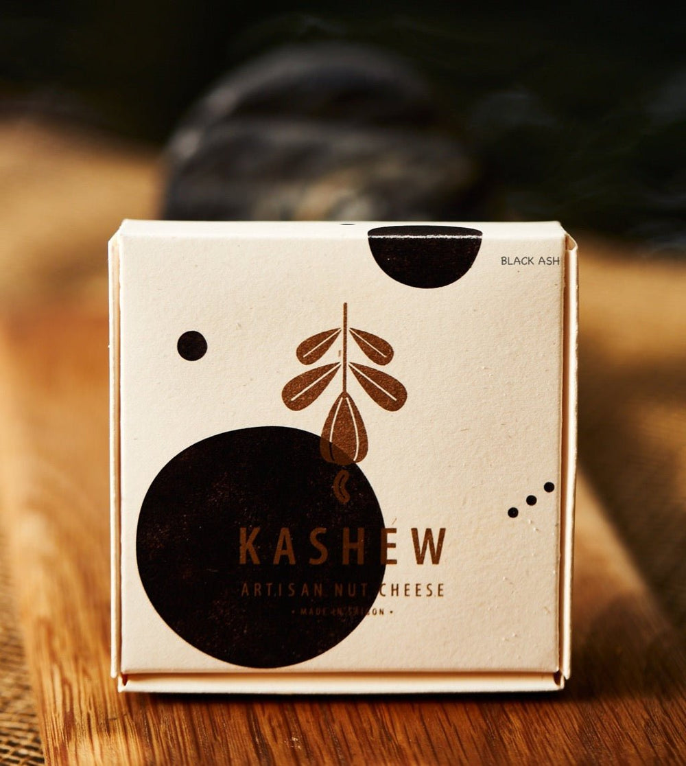 Kashew Aged Cheese Black Ash – Vegan Aged Cheese Made From Organic Cashew Nuts - Kashew Cheese Deli