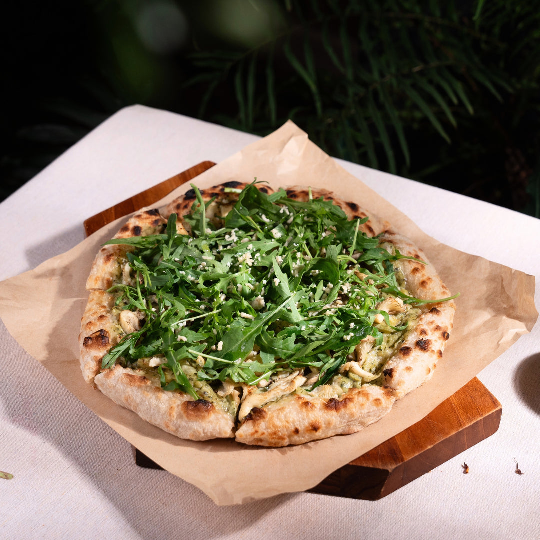Pesto Mushroom Pizza