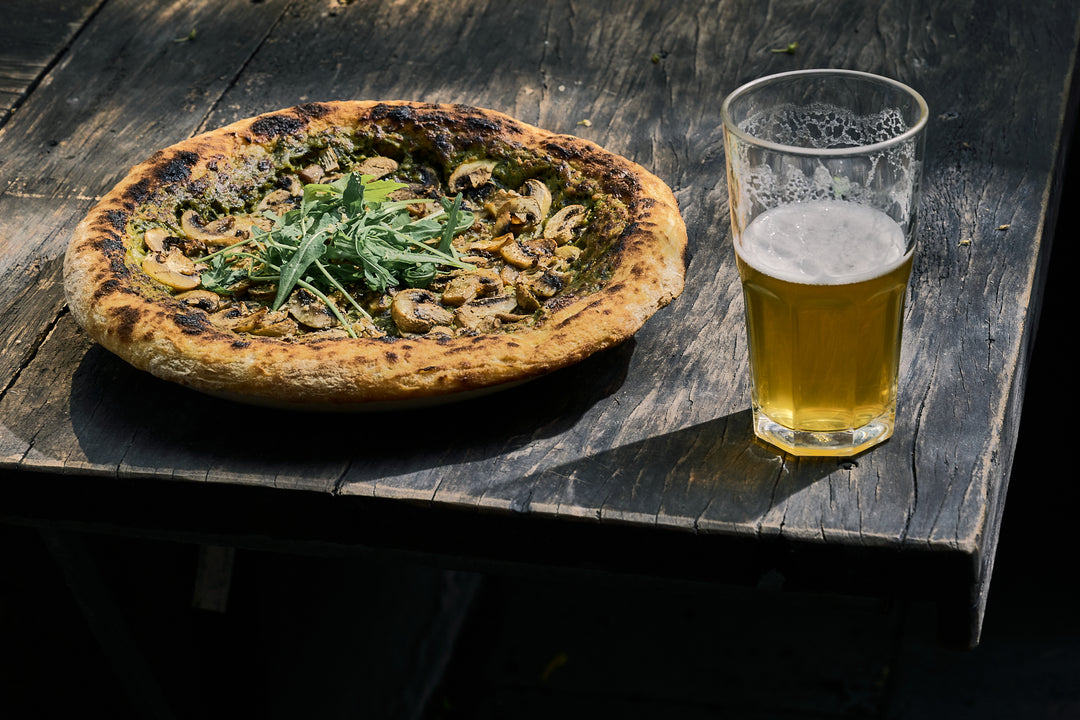 Pesto Mushroom Pizza