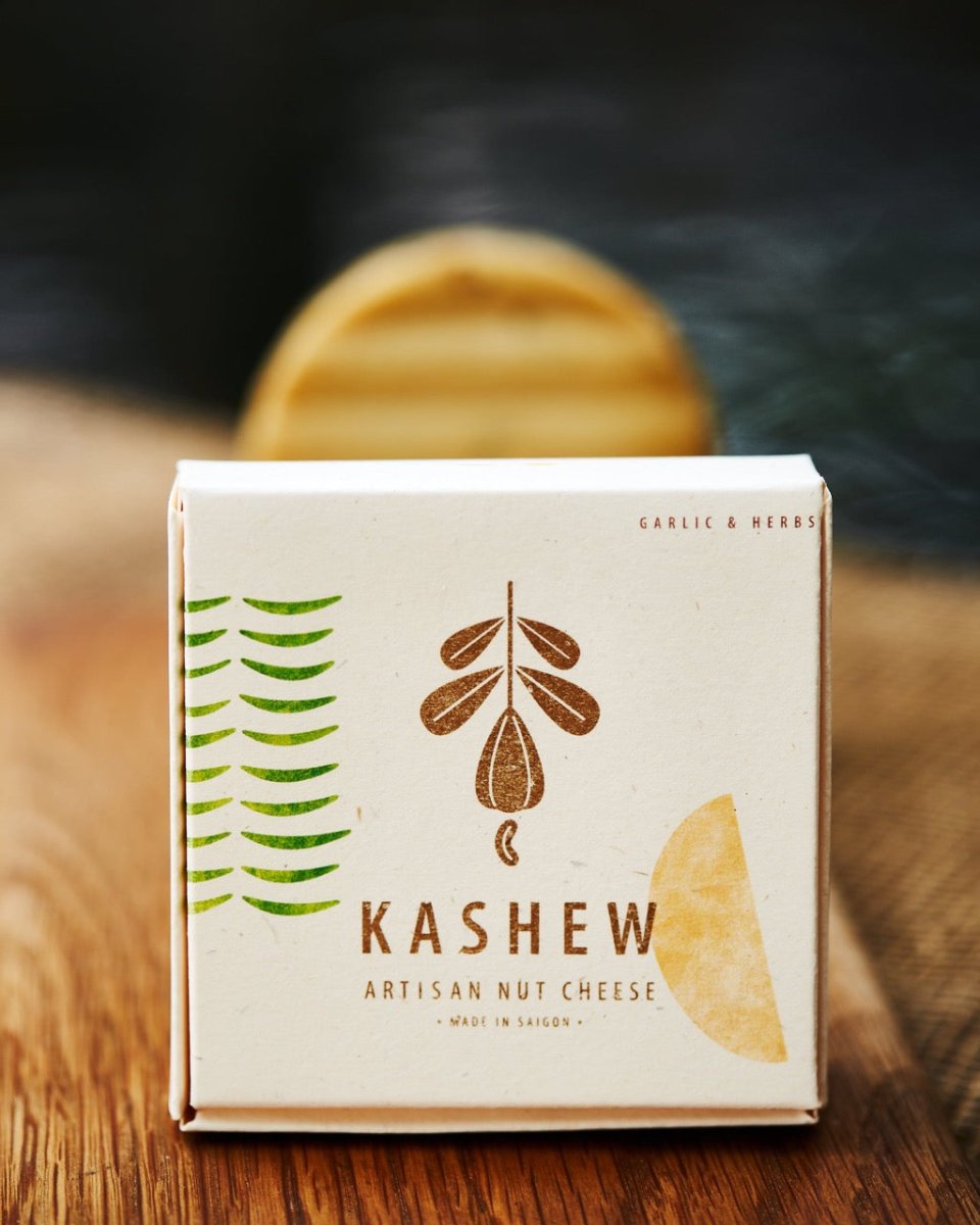 Kashew Aged Cheese Garlic & Herbs – Vegan Aged Cheese Made From Organic Cashew Nuts - Kashew Cheese Deli